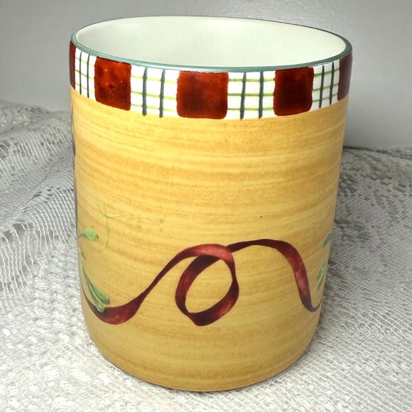 LENOX “Winter Greetings” Cardinal Mug - Set of 2, Red Ribbons, Cardinals On Hol - Picture 4 of 6